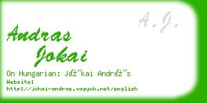 andras jokai business card